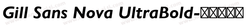 Gill Sans Nova UltraBold字体转换